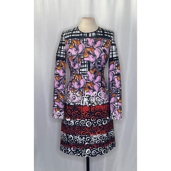 CLOVER CANYON Floral Fields Jersey Knit Shift Dress Colourful Graphic Large - Picture 1 of 11